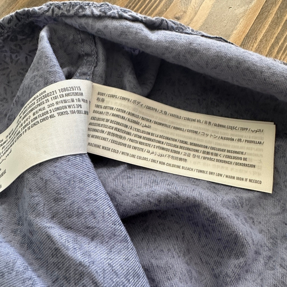 Boys Abercrombie Kids Blue Geometric Print Short Sleeve Button Down Shirt Size 5 - Picture 5 of 5